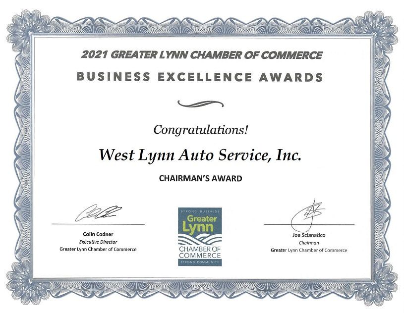 Greater Lynn Chamber of Commerce Business Award